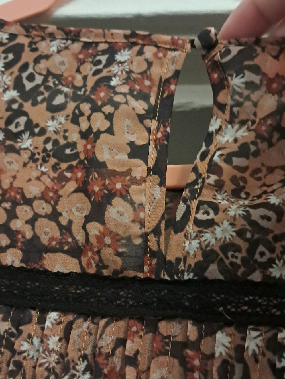 Belldini Sheer Armed Floral Dress - Picture 6 of 7